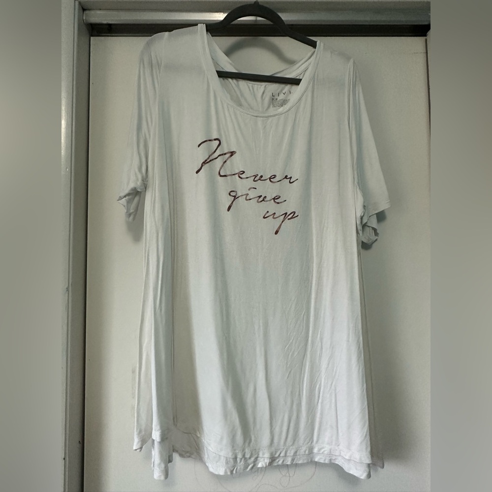 Lane Bryant Livi White Graphic Women's Top